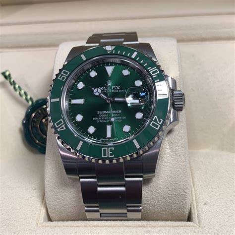 rolex submariner green brand new price|Rolex hulk price chart.